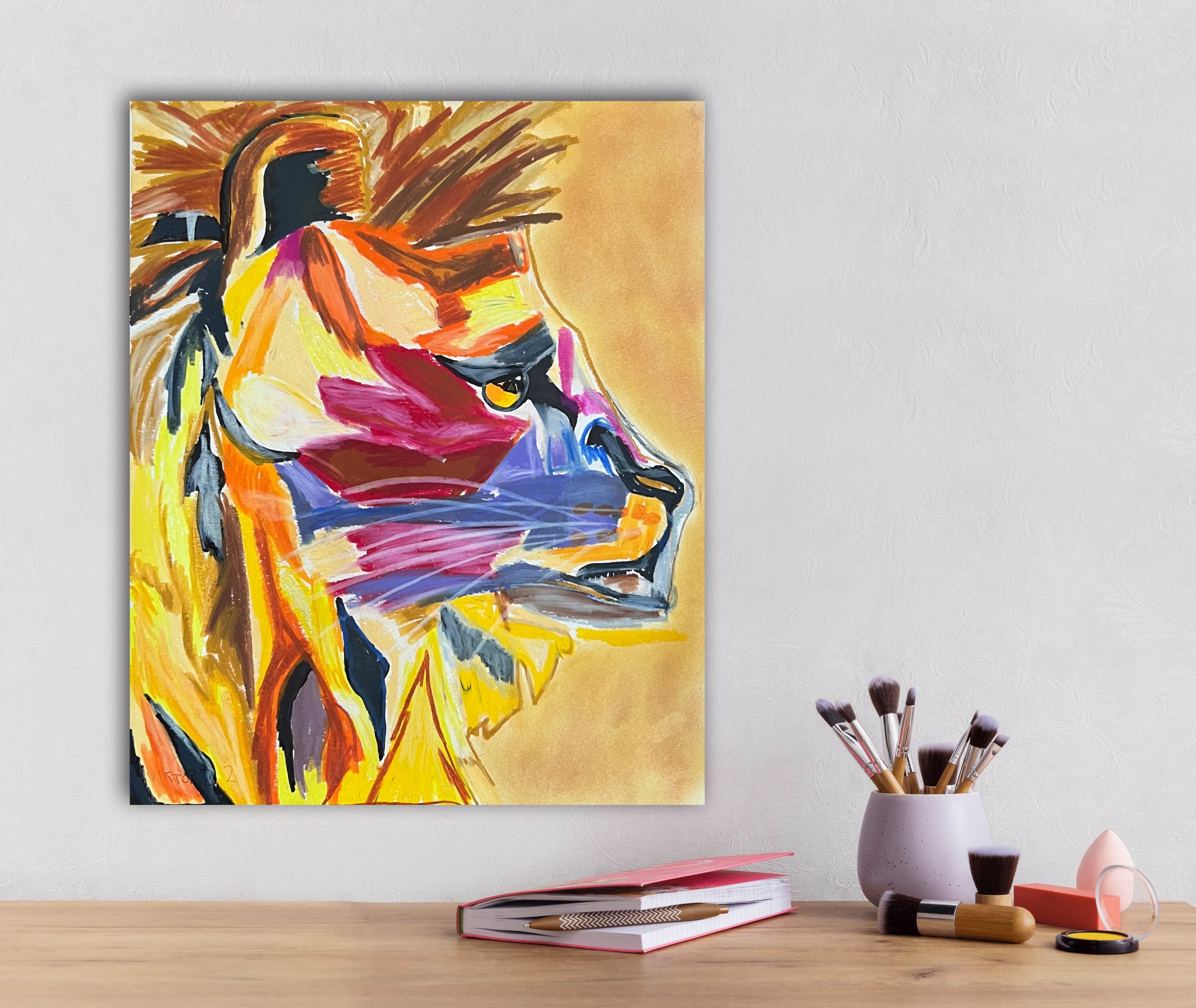 Lion - ORIGINAL 14x17”