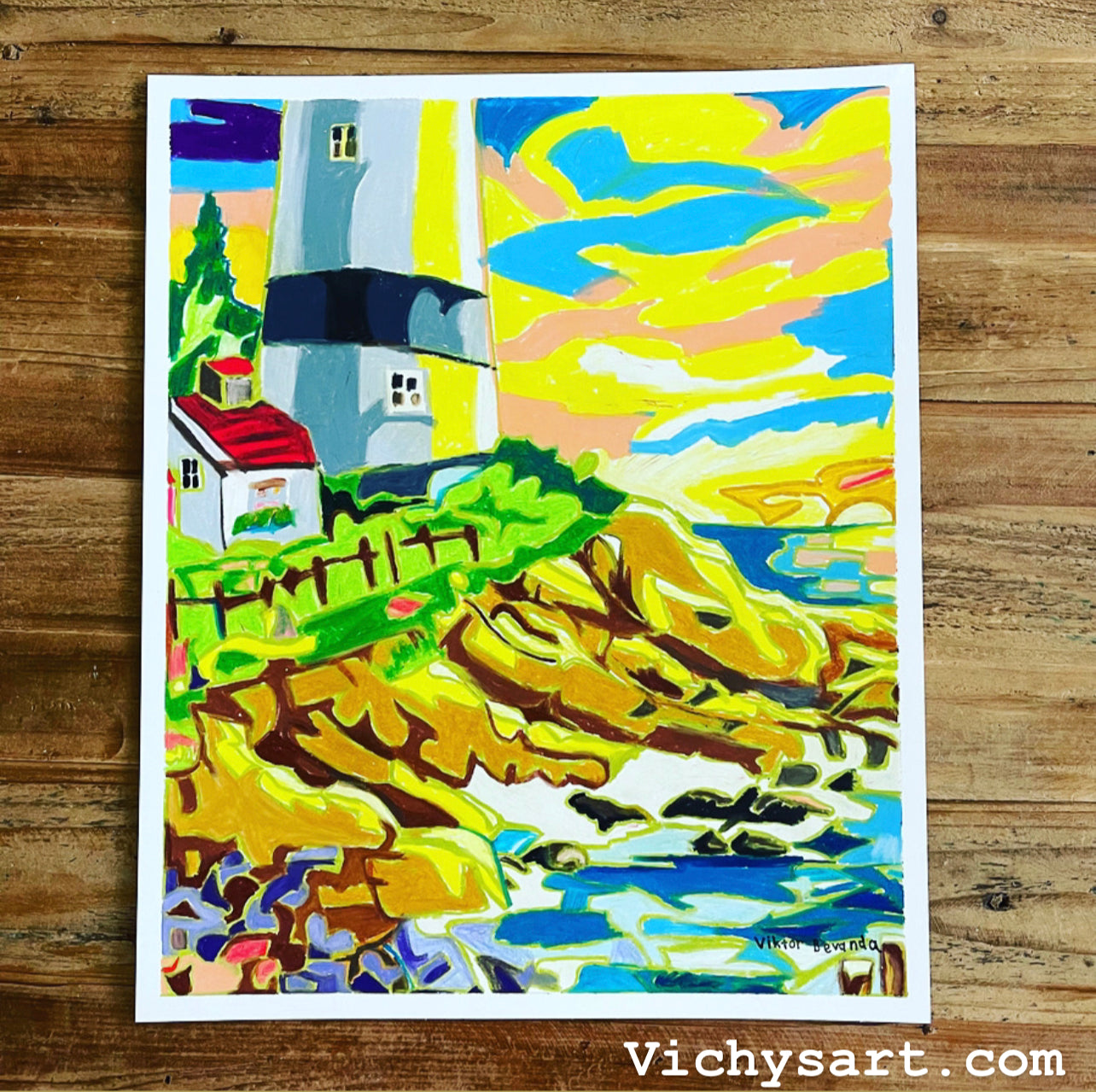 LIGHTHOUSES - Set of 6 art prints in size 5x7" or 8x10"