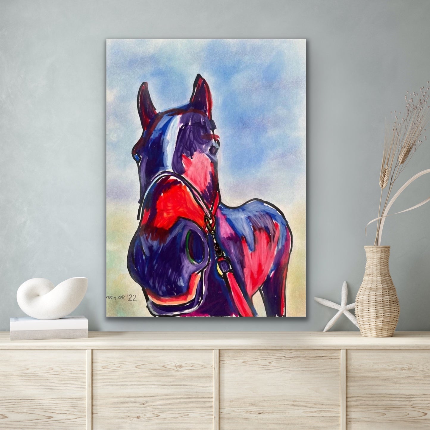 Blue Horse - Art Prints