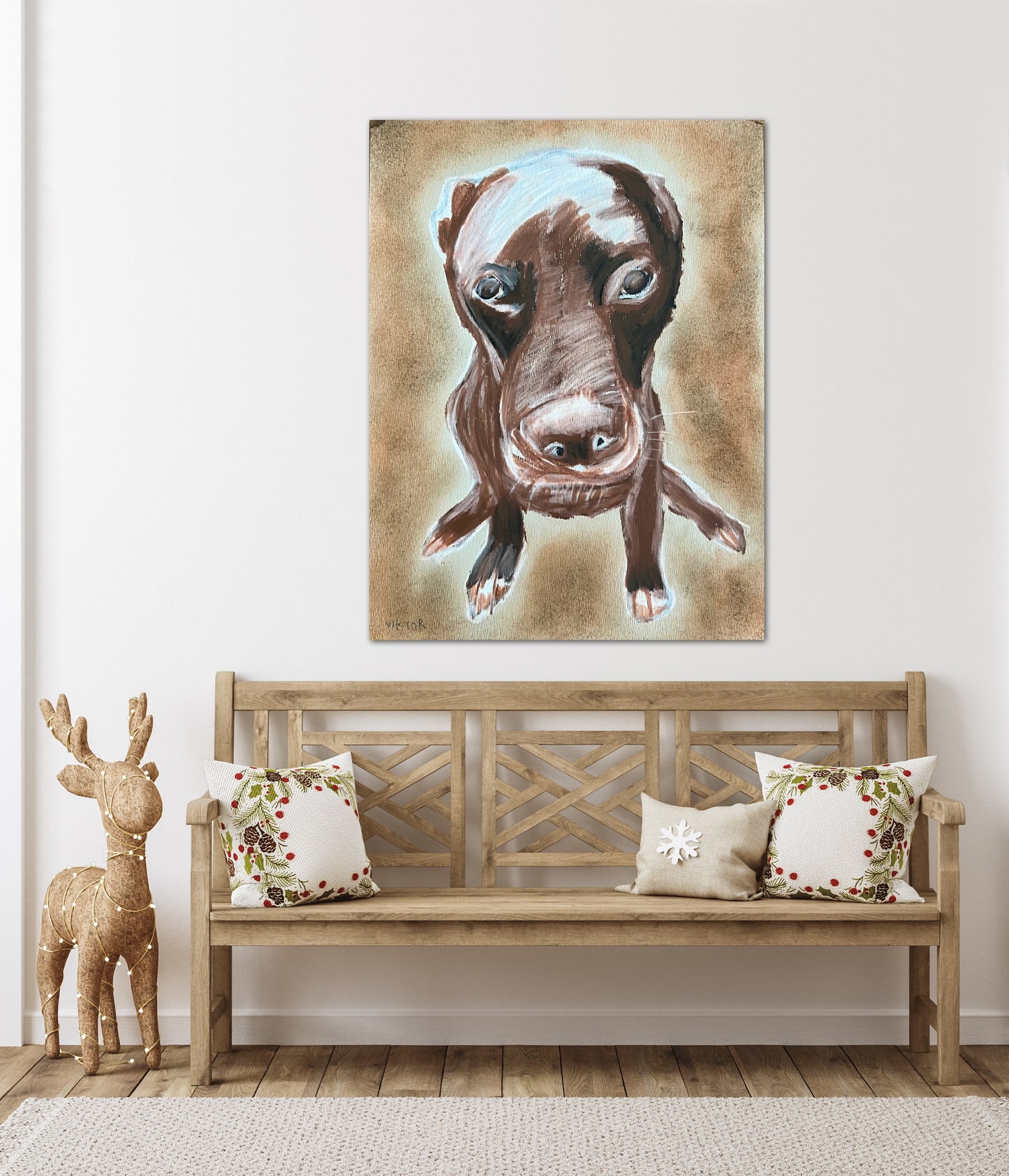 Pit Bull - Stretched Canvas Print in more sizes