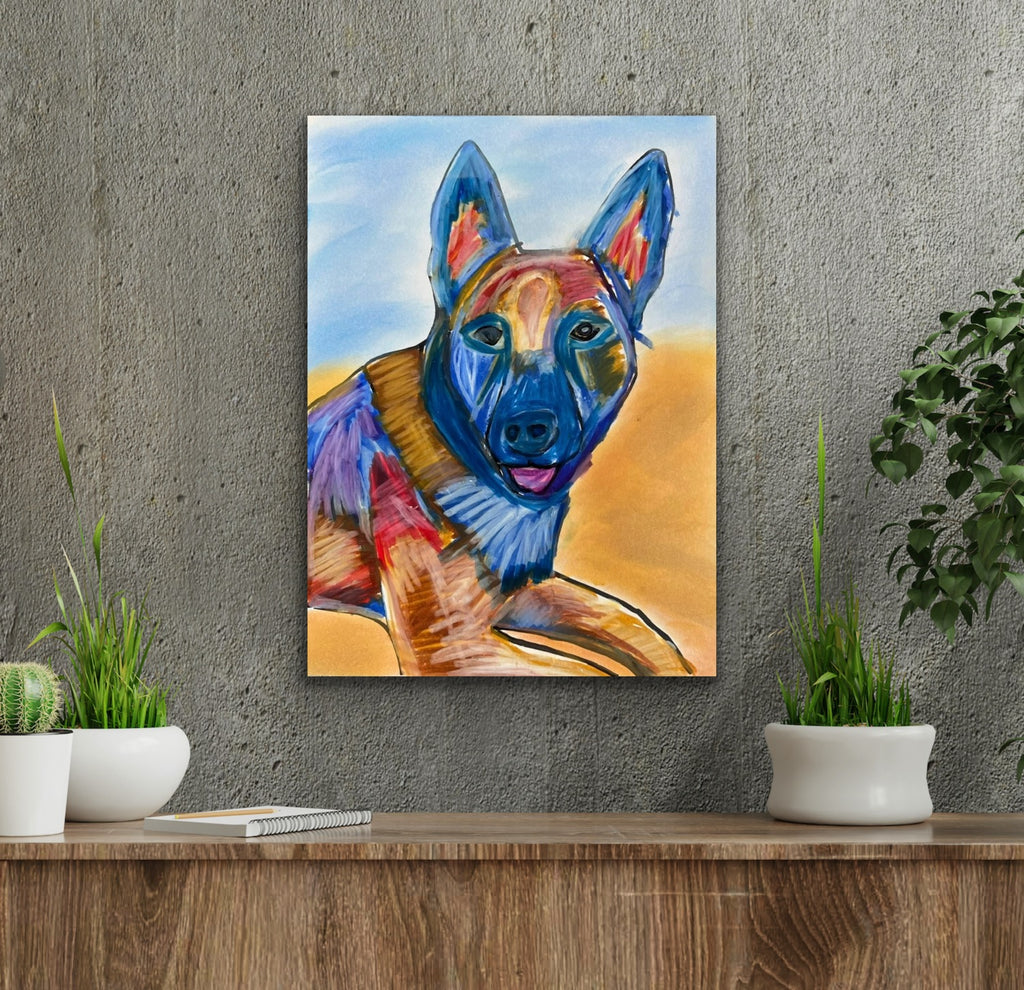German Shepherd Dog - ORIGINAL 9x12"