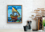 Dhow Sailing Boat - ORIGINAL 14x17” - Vichy's Art