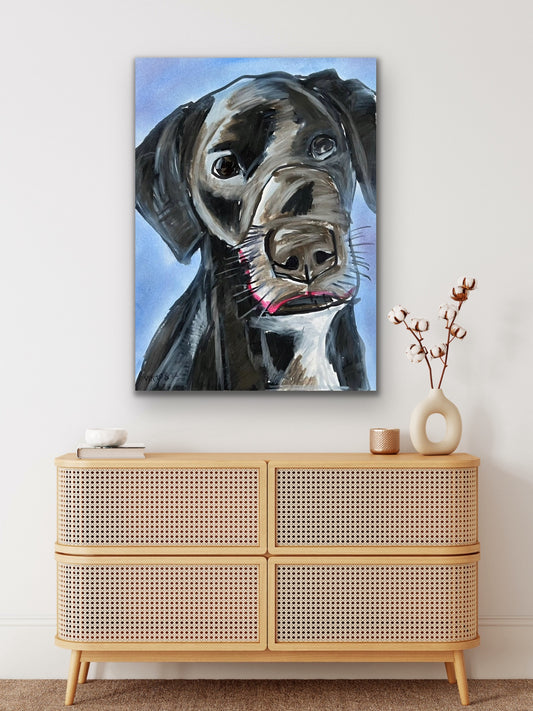 Black Lab mix - Art Prints