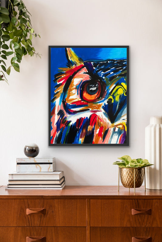 Blue Owl - fine prints of original artwork