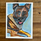 German Dog - ORIGINAL 9x12"