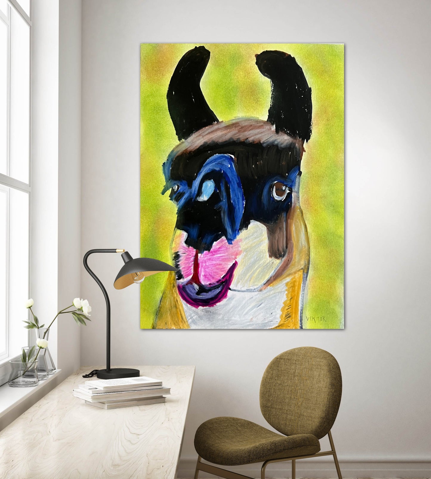 The Llama - Print, Poster or Stretched Canvas Print in more sizes