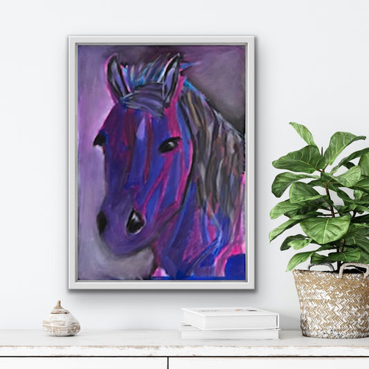 Purple Horse - ORIGINAL 9x12"