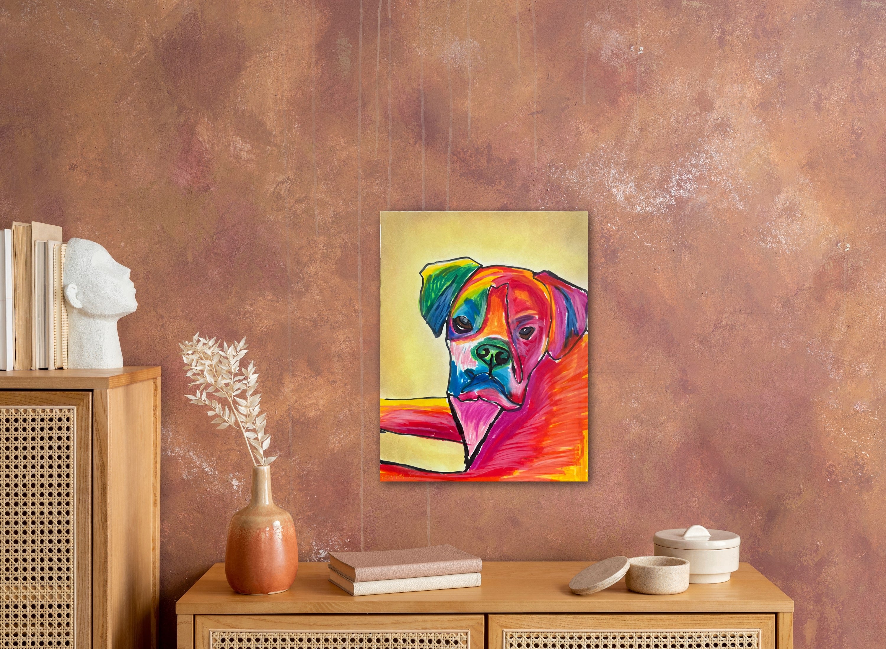 Red Boxer - ORIGINAL 11x14"