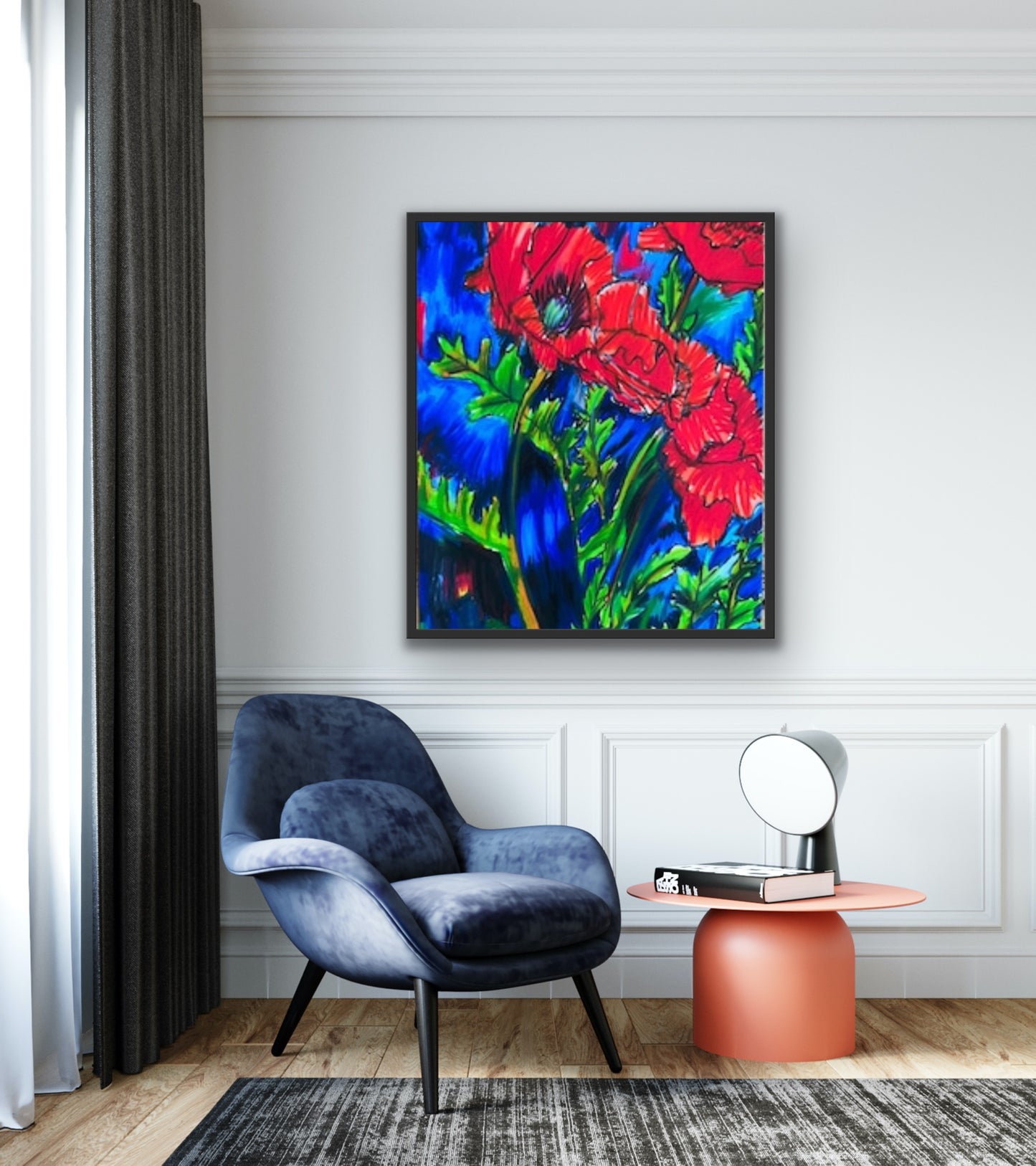 Great Poppies - Stretched Canvas Print in more sizes