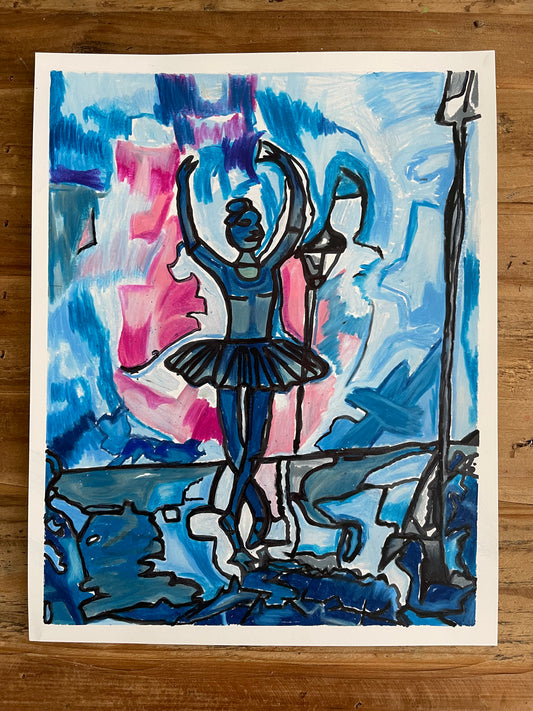 The Ballerina - ORIGINAL 11x14” - Vichy's Art