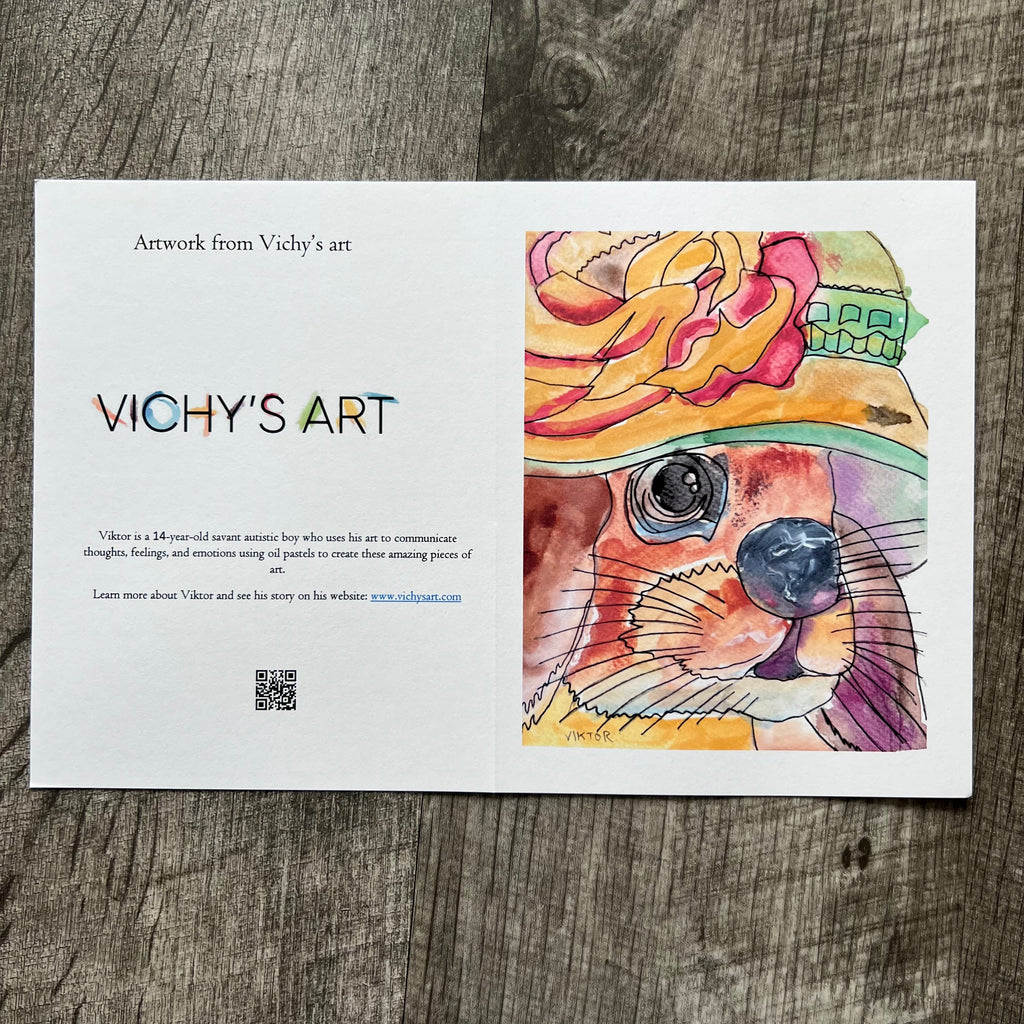 Bunny with Flowers - Greeting cards