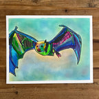 The grey-headed flying fox - ORIGINAL OIL PASTEL ARTWORK - 11x14"