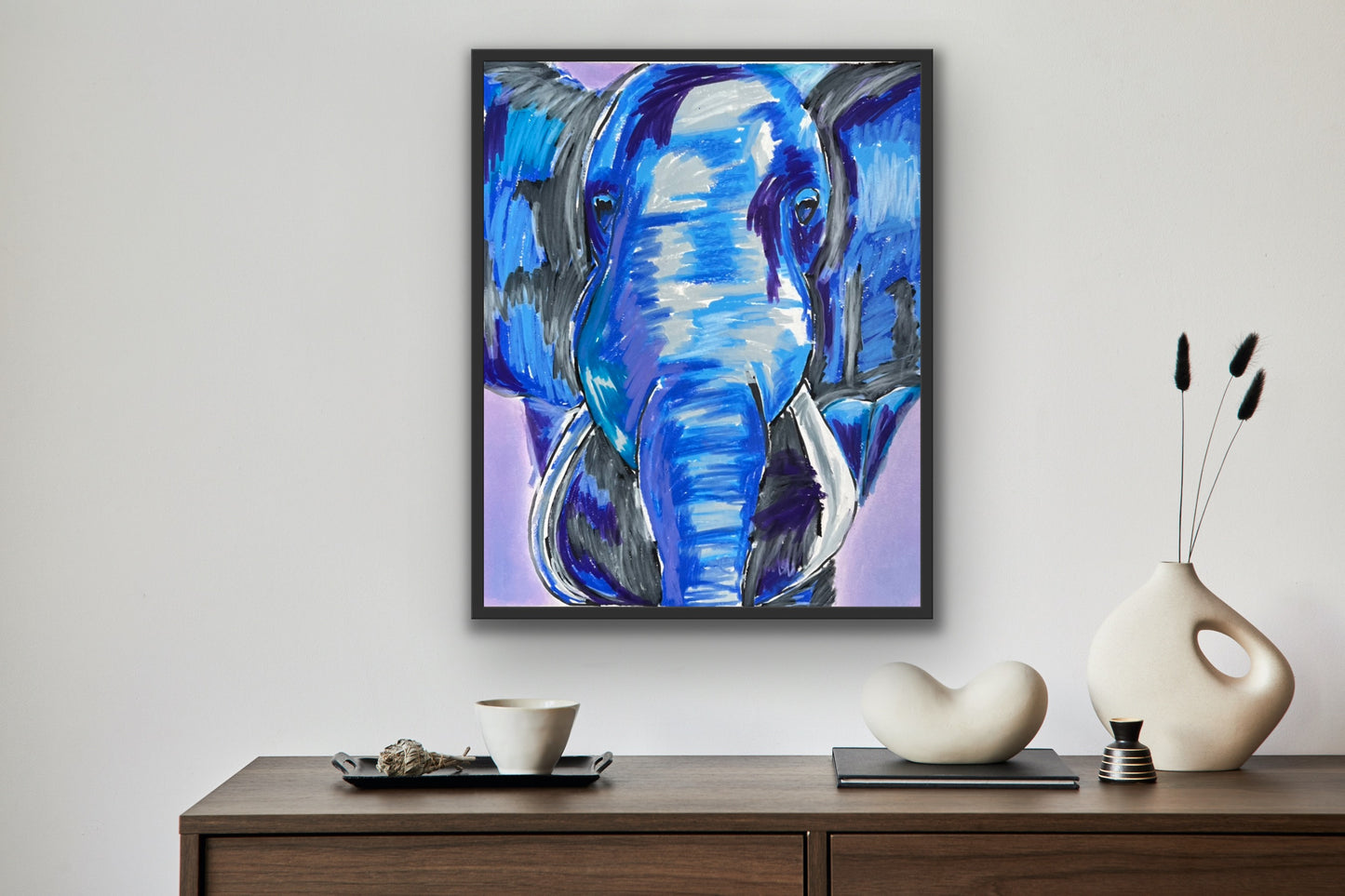 Blue Elephant   - fine prints of original artwork