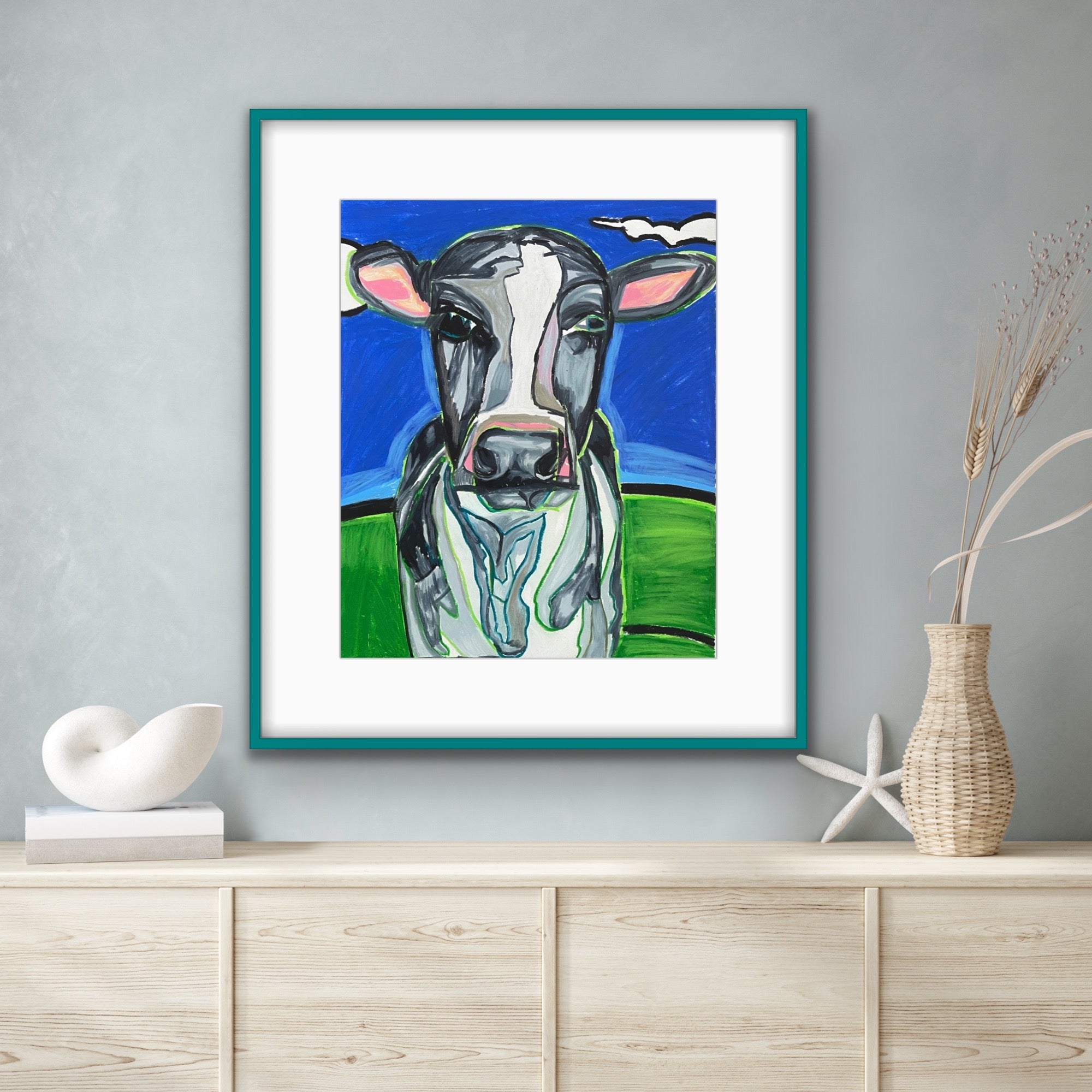 My Cow - ORIGINAL 14x17” - Vichy's Art