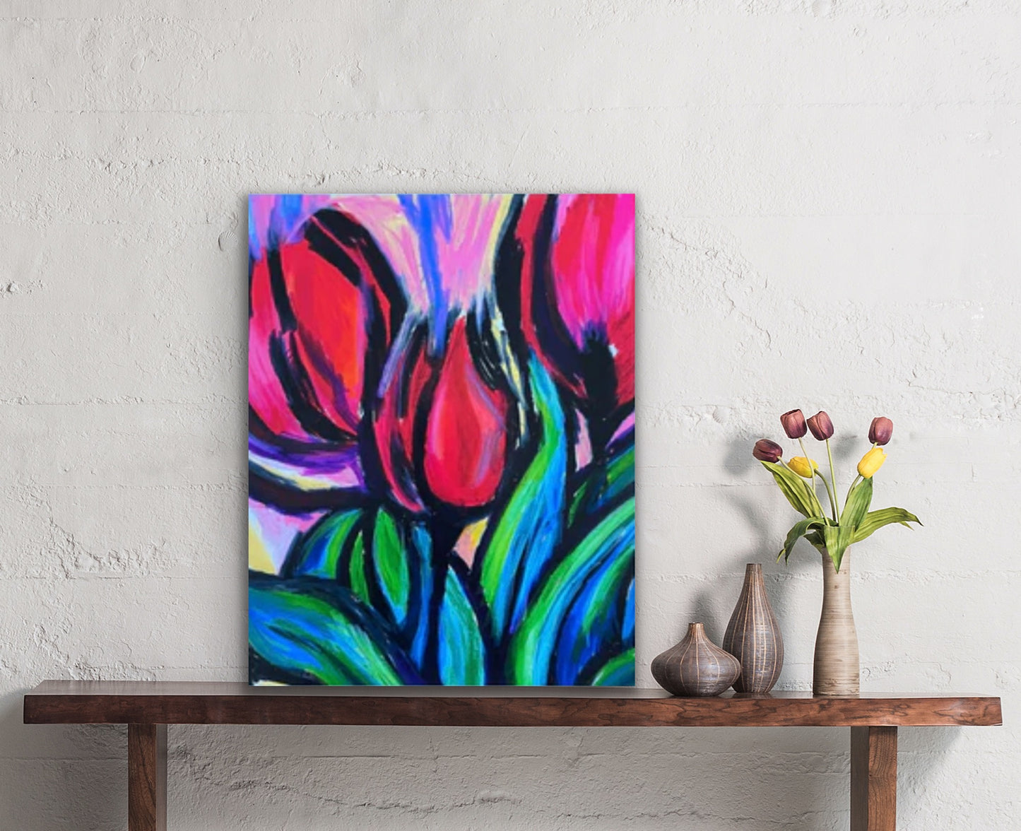 Gorgeous Tulips - Stretched Canvas Print in more sizes