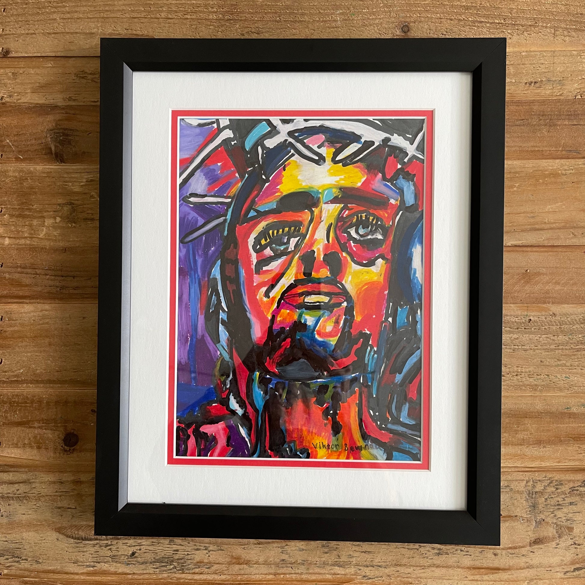 Jesus FRAMED - ORIGINAL - Vichy's Art