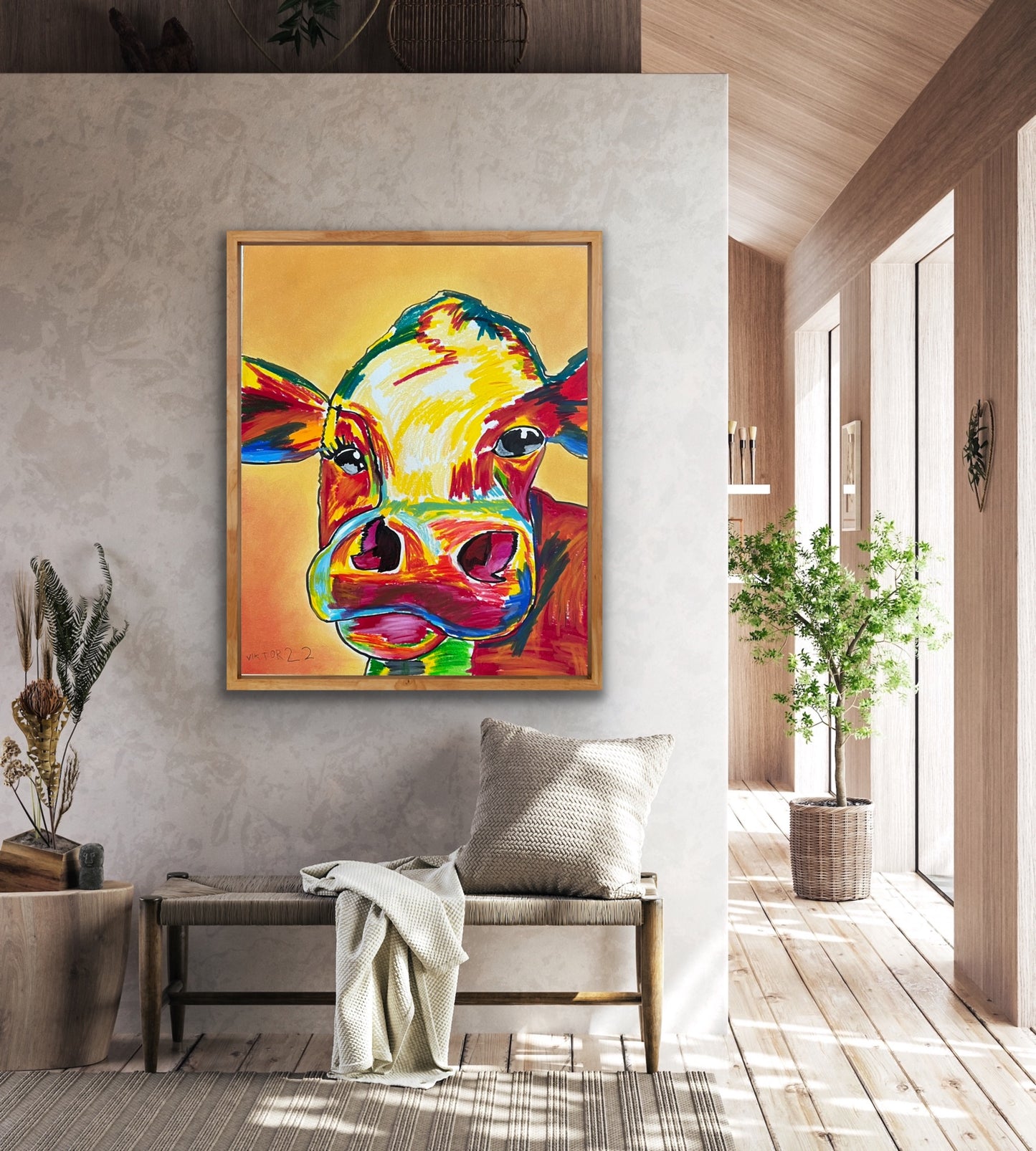 Silly Cow - Canvas Print
