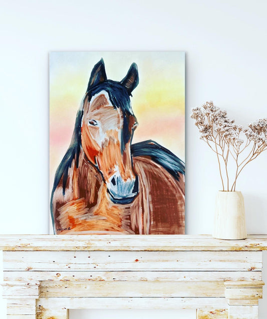 Arabian Horse - Stretched Canvas Print in more sizes
