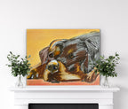 Rotweiler Dog - ORIGINAL OIL PASTEL ARTWORK - 11x14"
