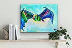 The grey-headed flying fox - ORIGINAL OIL PASTEL ARTWORK - 11x14"