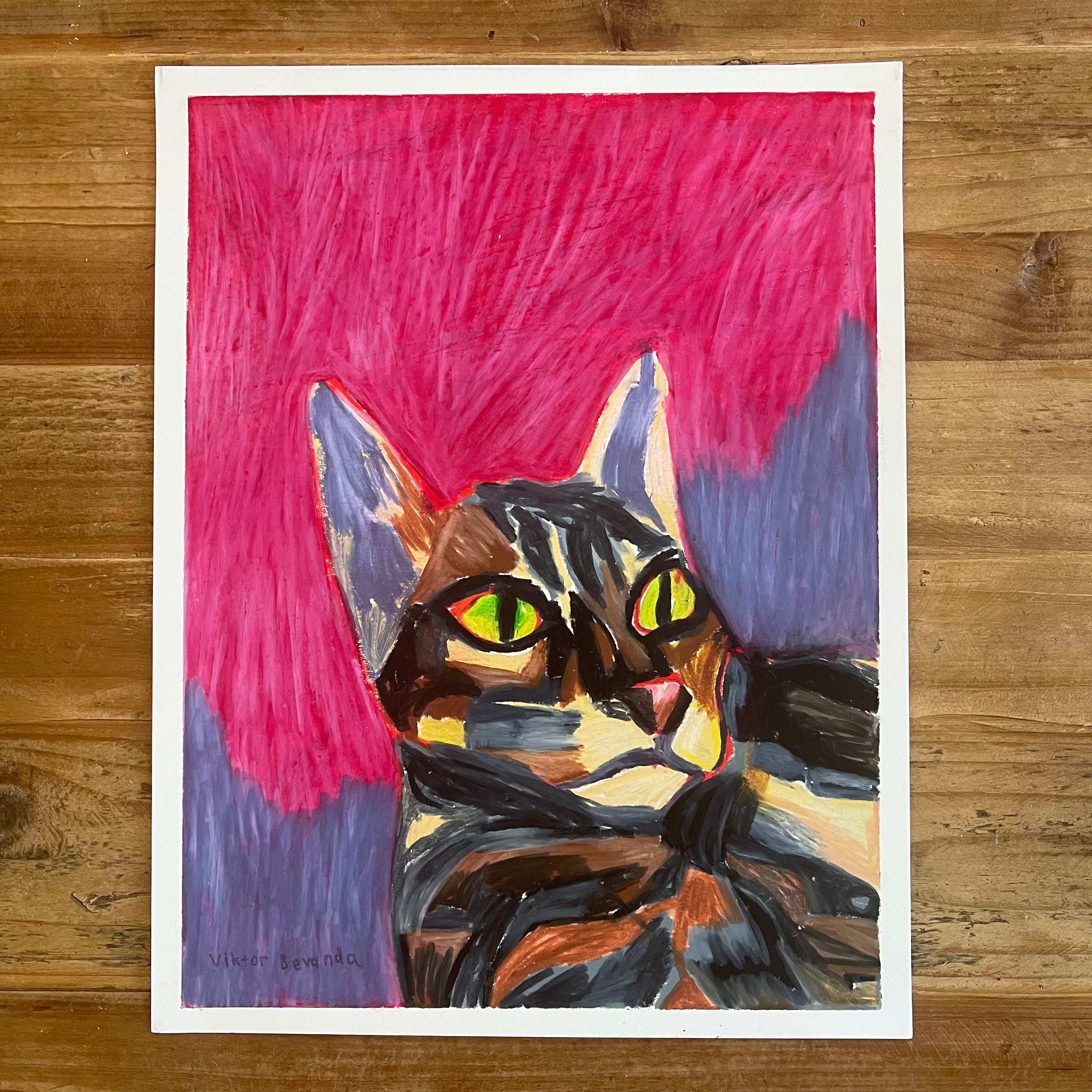Meow - ORIGINAL 11x14" - Vichy's Art