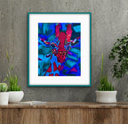 Colorful Giraffe - ORIGINAL 11x14"