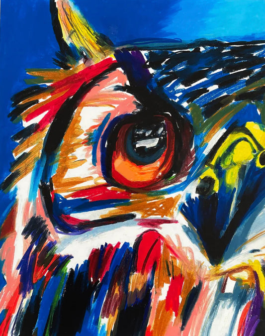 Blue Owl - fine prints of original artwork