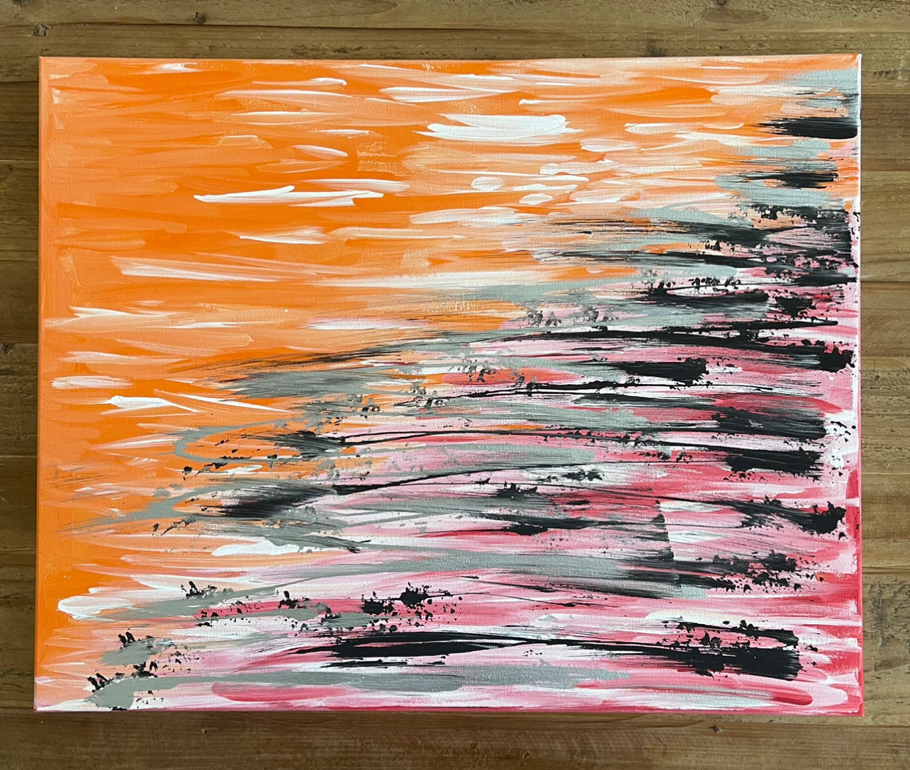 Sunset on the Beach - ORIGINAL  acryl on canvas 16x20”
