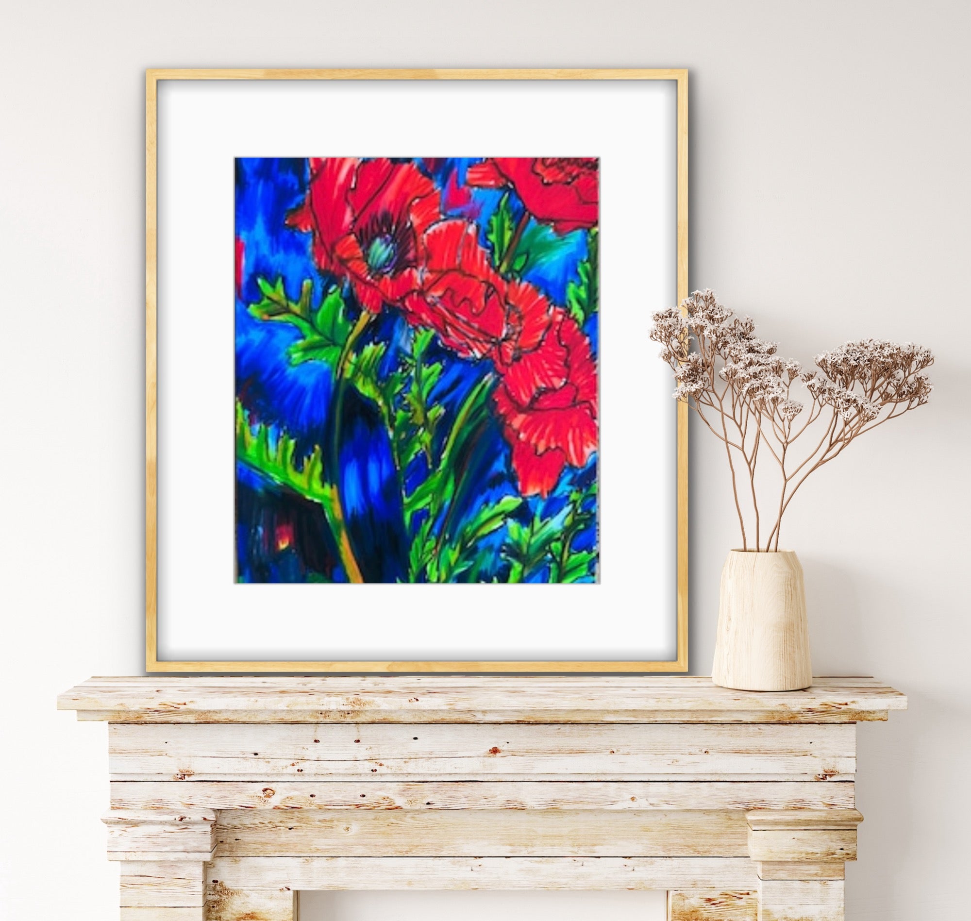 Great Poppies  - fine prints of original artwork - Vichy's Art