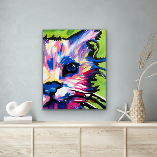 My First Cat - Stretched Canvas Print in more sizes