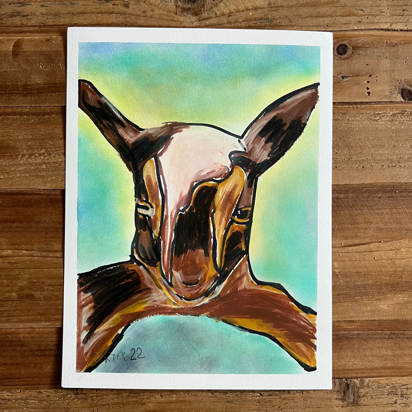 Baby Goat - ORIGINAL 9x12"