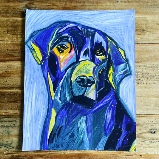 Purple Labrador - ORIGINAL 11x14"