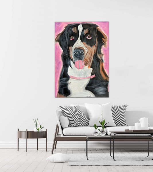 Bernese Dog - Print, Poster or Stretched Canvas Print in more sizes