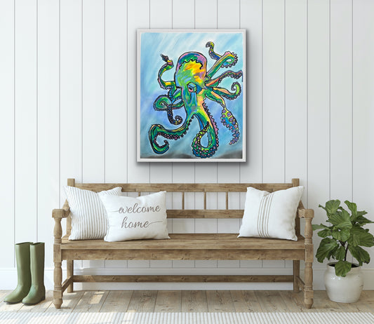 Octopus - Stretched Canvas Print in more sizes