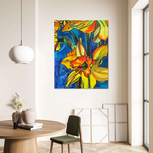 Daffodil - Stretched Canvas Print in more sizes