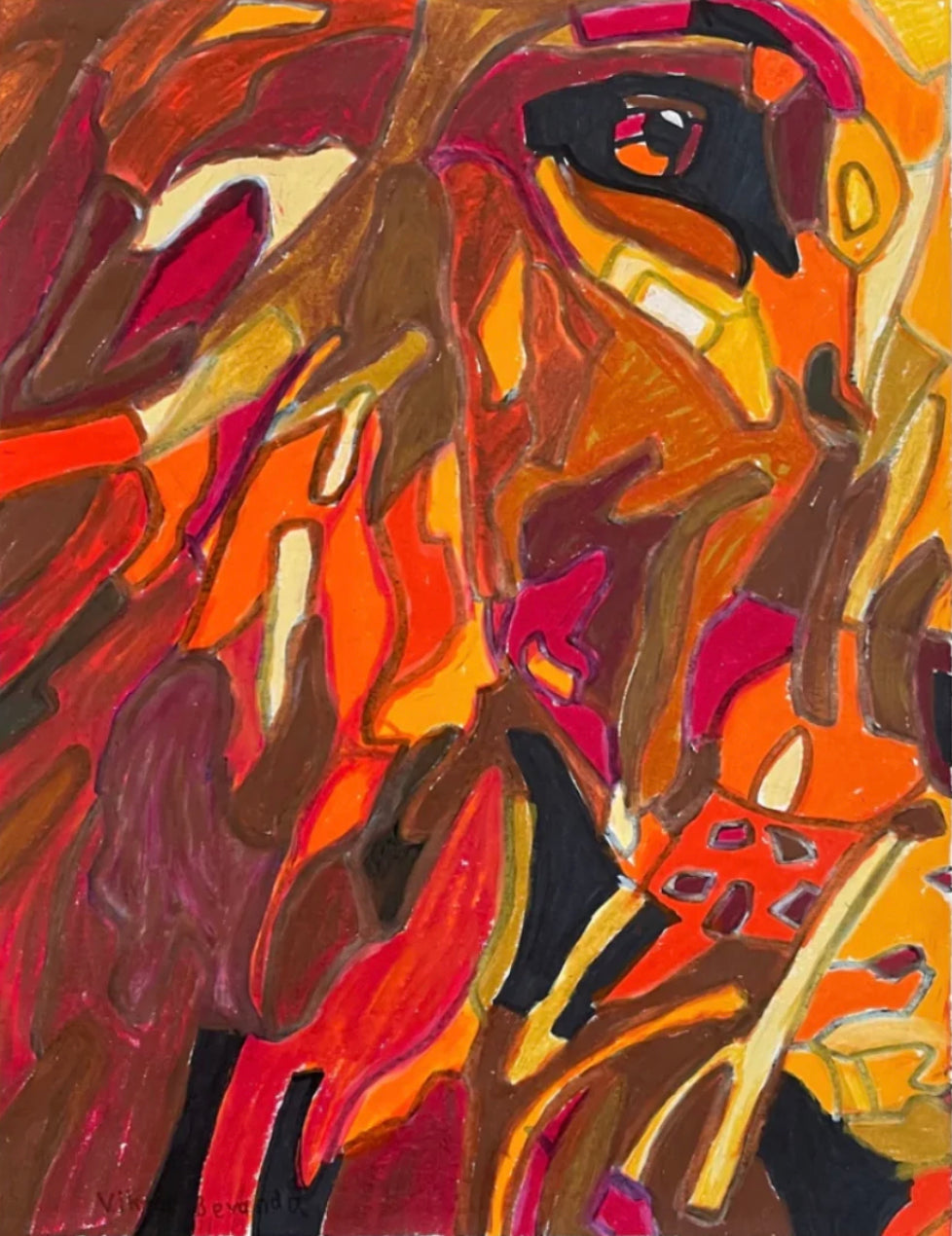 Lion - Printable Painting, Digital Download