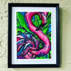 Purple Flamingo - fine prints and canvas prints in more sizes - Vichy's Art