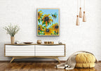 Bee and the Sunflowers - Art Prints - Vichy's Art