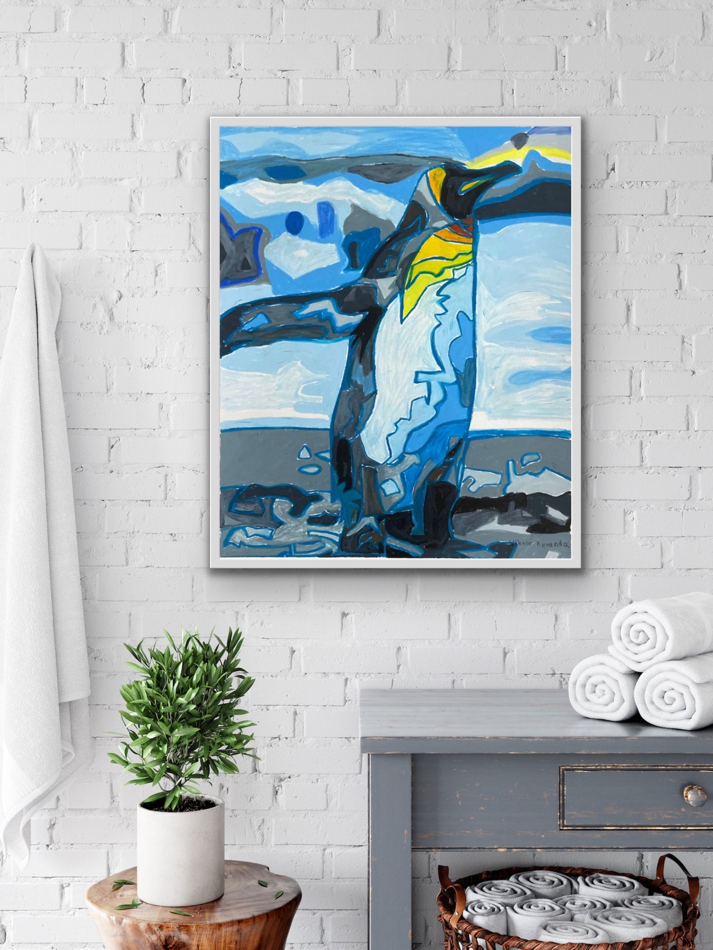 Penguin - Stretched Canvas Print in more sizes