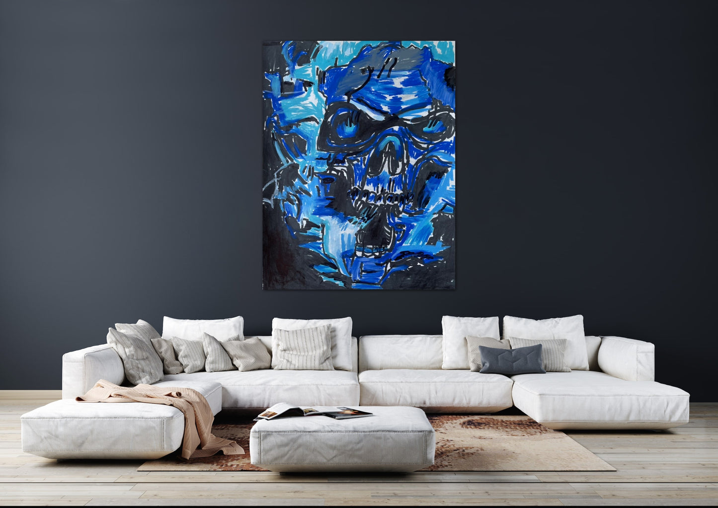 Skull - Stretched Canvas Print in more sizes