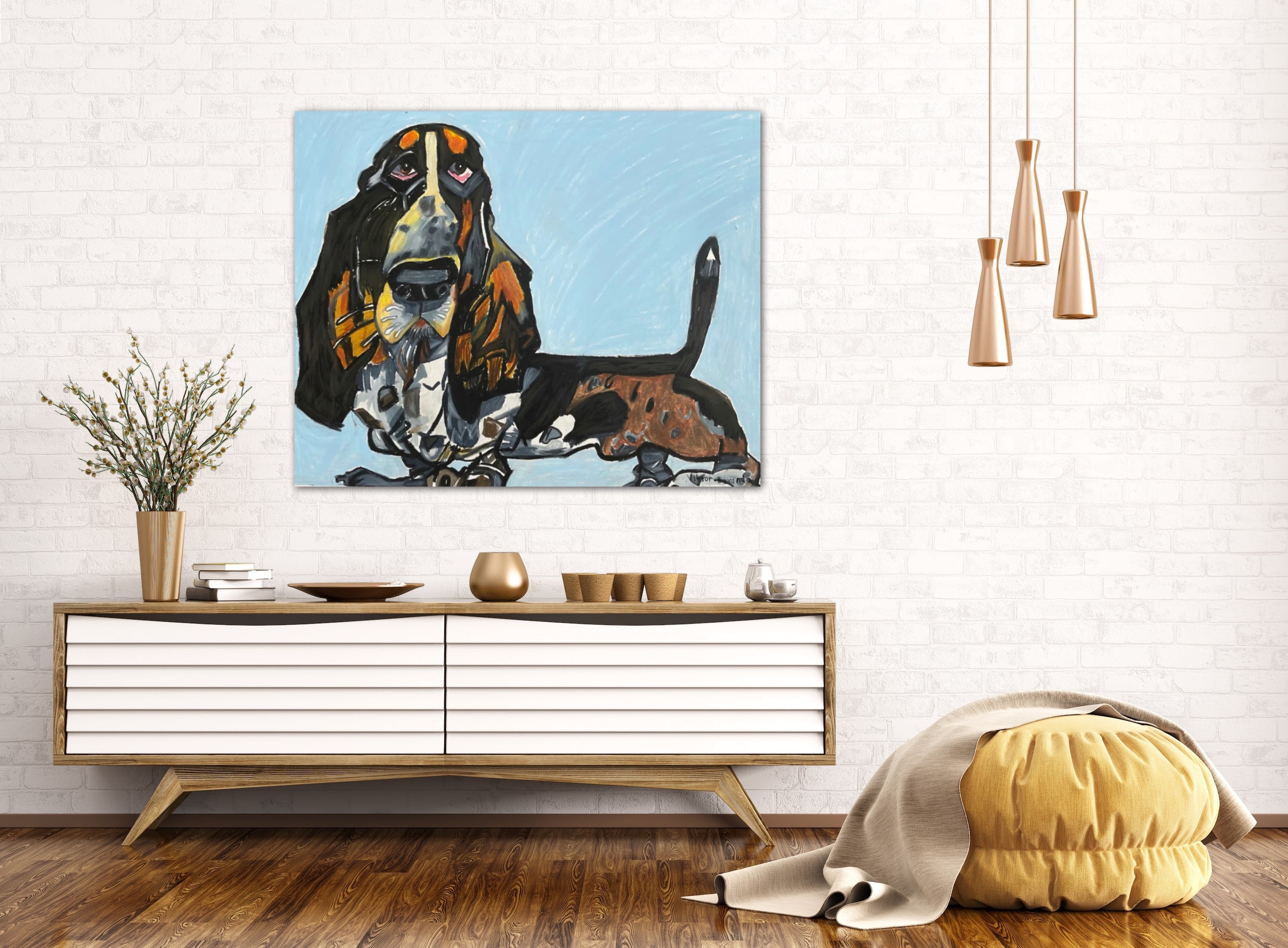 Cute Basset Hound Art Prints Vichy s Art