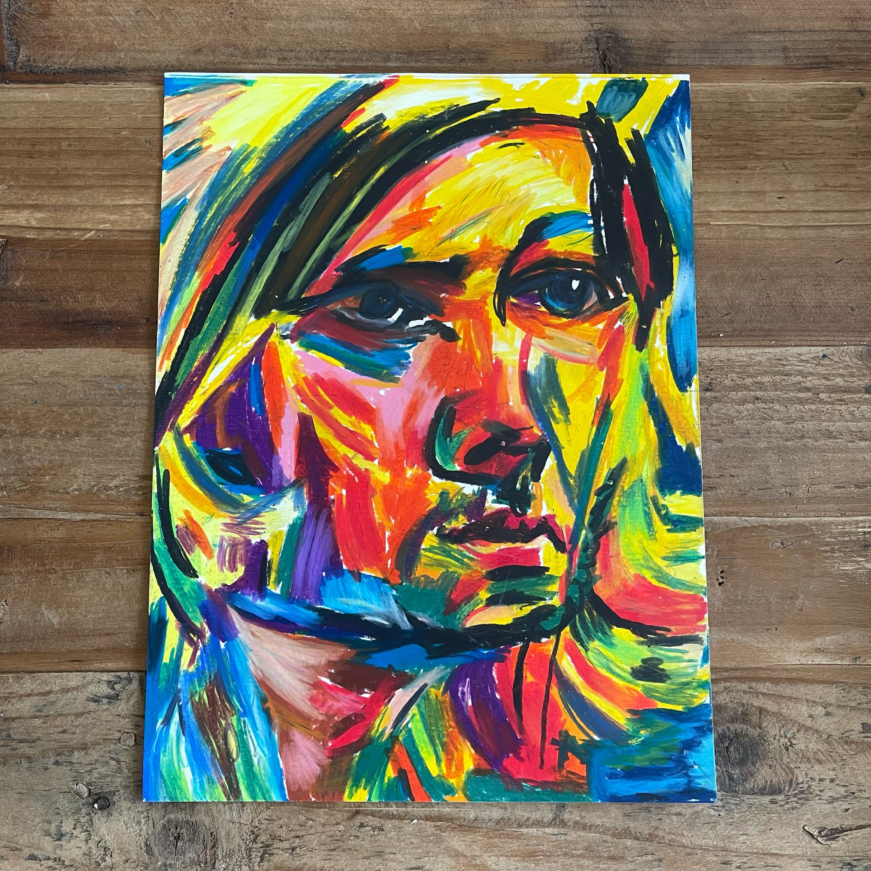 Kurt Cobain - original 9x12 - Vichy's Art