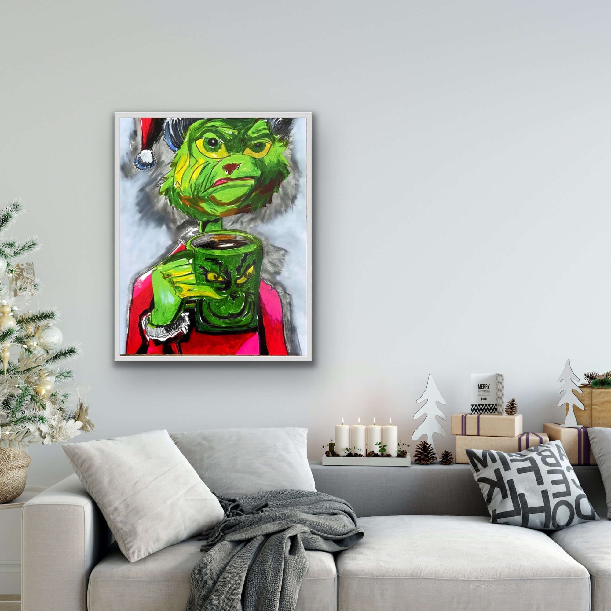 Grinch  - fine prints of original artwork - Vichy's Art