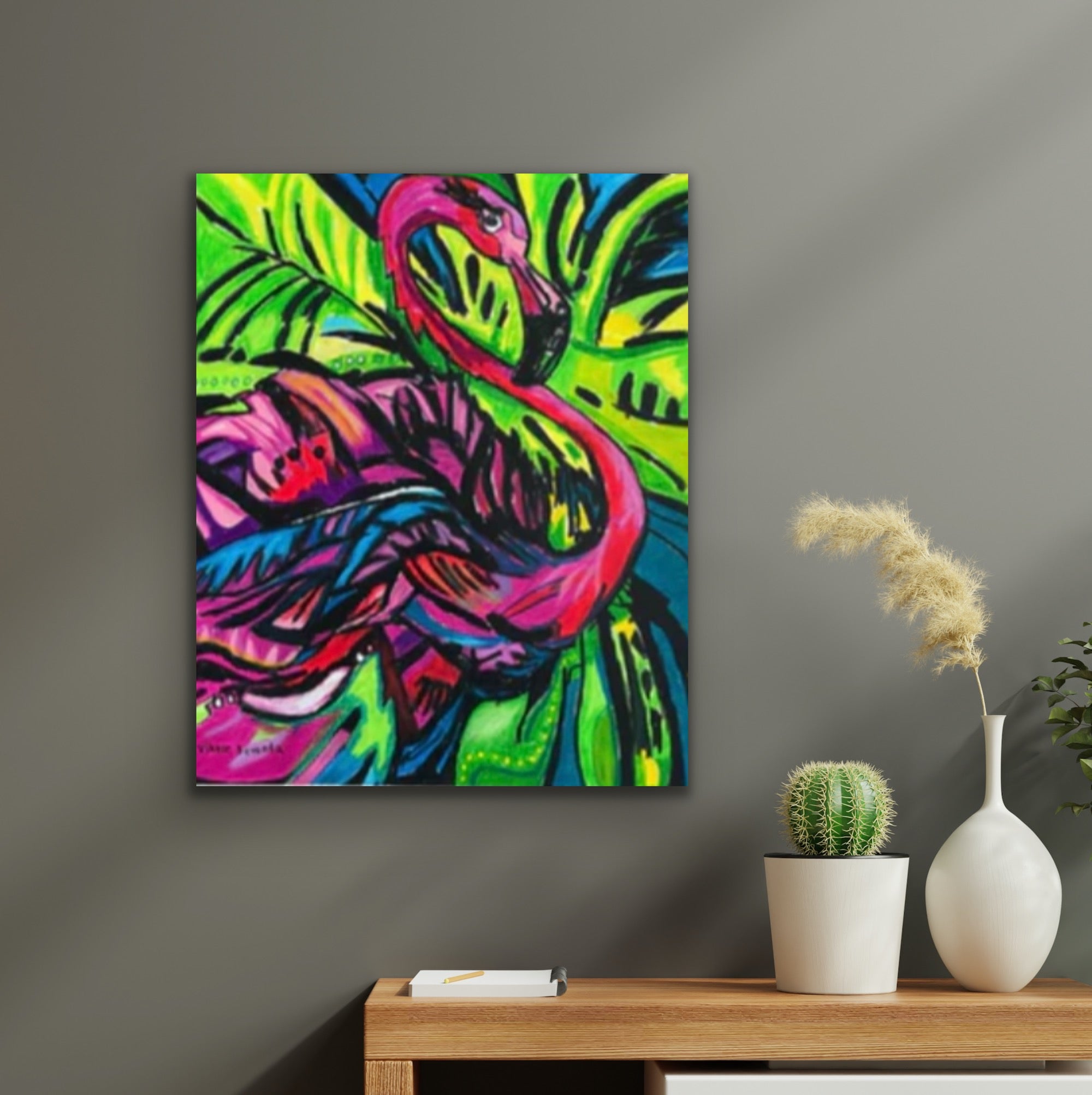 The Flamingo, Downloadable File, Printable Painting, Digital Download