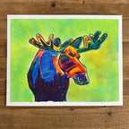 Moose  - ORIGINAL OIL PASTEL ARTWORK - 11x14"