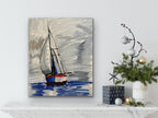 Blue Sailboat - Art Prints