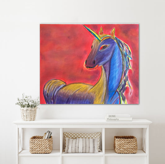 Unicorn - Stretched Canvas Print in more sizes