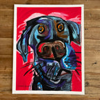 Funny Labrador - ORIGINAL 11x14" - Vichy's Art