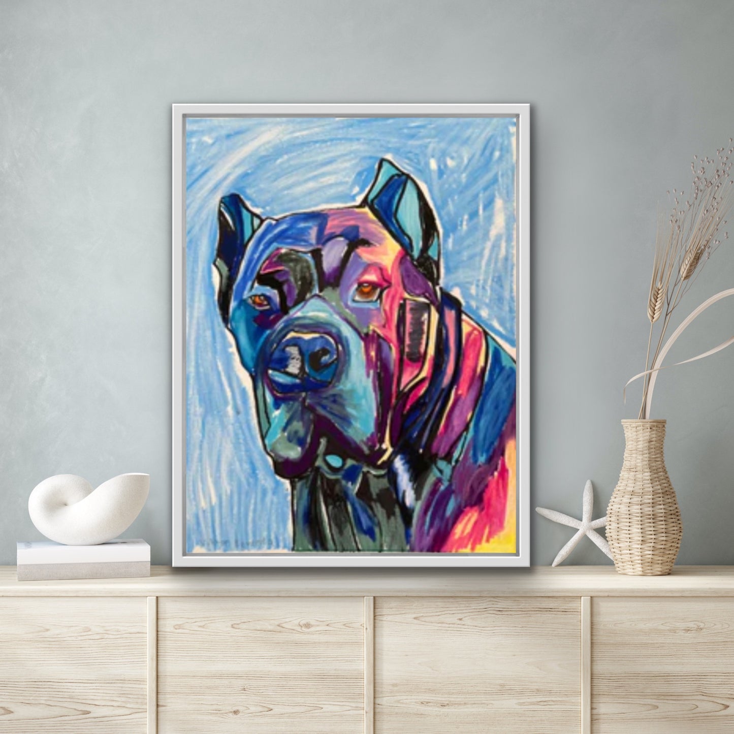 Colorful Mastiff - Art Prints