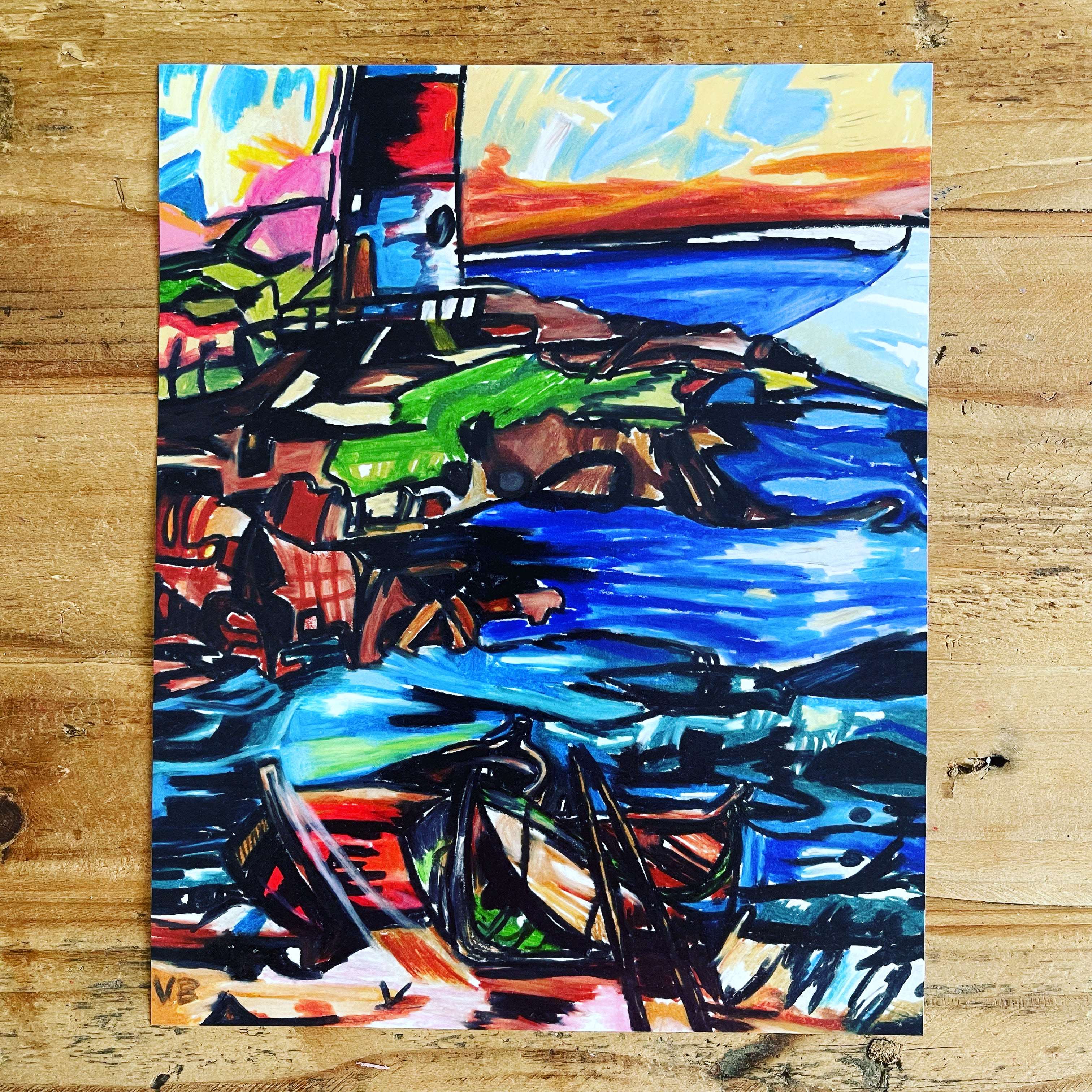 Lighthouse - original 11x14 - Vichy's Art
